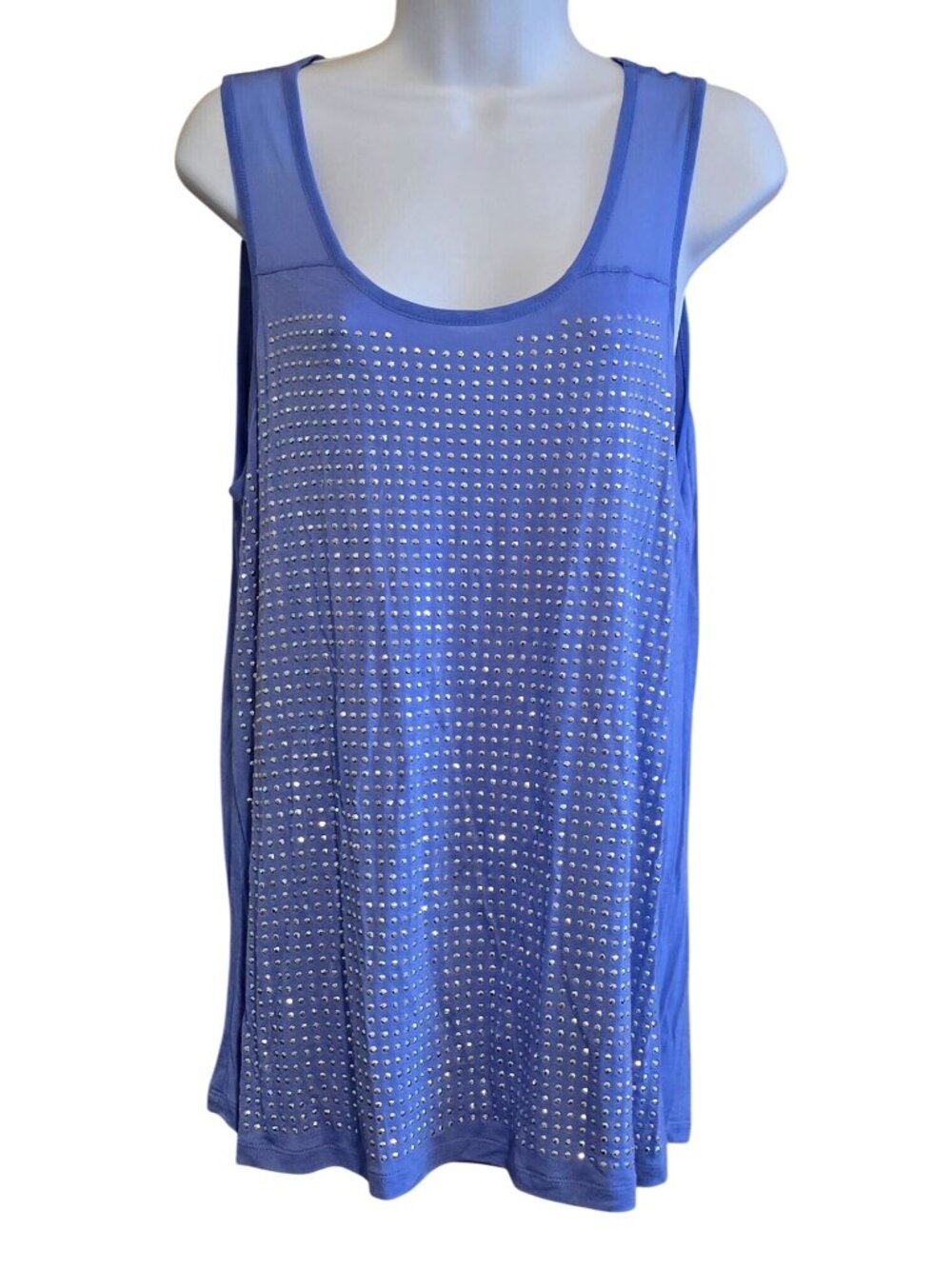 Embellished Blue Tank Top Sleeveless nautical date night coquette school picnic